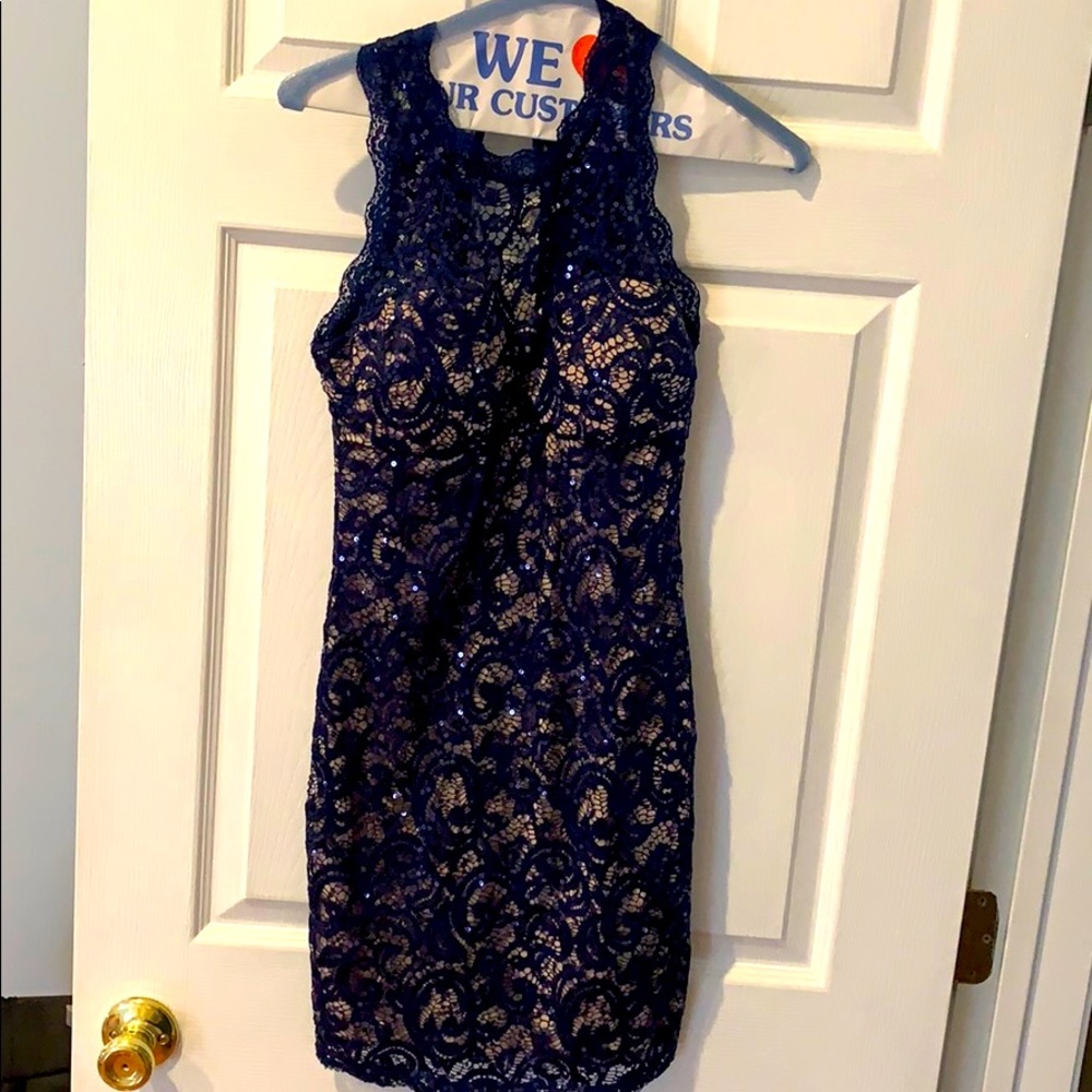 Navy blue homecoming dress. Size 3.